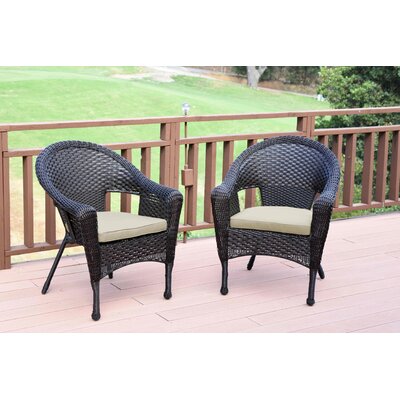 Watts Wicker Single Patio Dining Chair with Cushion by Bay Isle Home