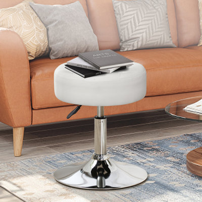 Leather Vanity Stool by Wrought Studio