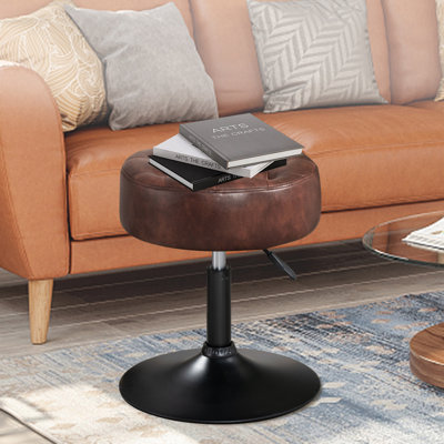 Leather Vanity Stool by Wrought Studio
