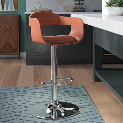 Iroh Swivel Adjustable Height Bar Stool by Ivy Bronx