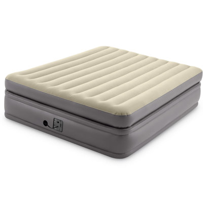 Intex Dura Beam Plus Fiber-Tech Elevated Air Mattress With Built-In Pump, Queen by Intex