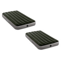 Intex Dura-Beam Standard Downy Airbed w/ Built-In Foot Pump, Twin Size by Intex