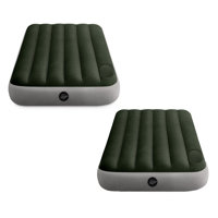 Intex Dura-Beam Standard Downy Airbed w/ Built-In Foot Pump, Twin Size by Intex