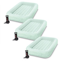 Intex Kidz Raised Frame Camping Travel Air Mattress Bed w/ Hand Pump by Intex