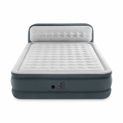 Intex Dura-Beam Deluxe Ultra Plush Headboard Queen Mattress with Built-In Pump by Intex