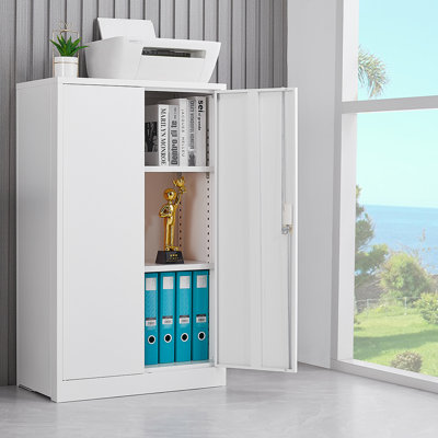 42"H Folding Filing Storage Cabinet, Lockable Storage Cabinet, Locking Door & Adjustable Shelf by Ebern Designs