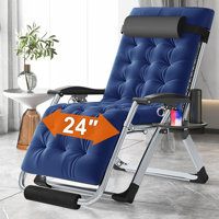 Zero Gravity Chair Oversized XL, Reclining Lounge Chair with Cushion & Tray, Patio Recliner Chair by JTANGL