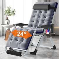 Zero Gravity Chair Oversized XL, Reclining Lounge Chair with Cushion & Tray, Patio Recliner Chair by JTANGL