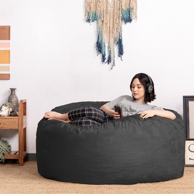 Saxx 5 Foot Large Bean Bag Chair w/ Removable Cover by Latitude Run