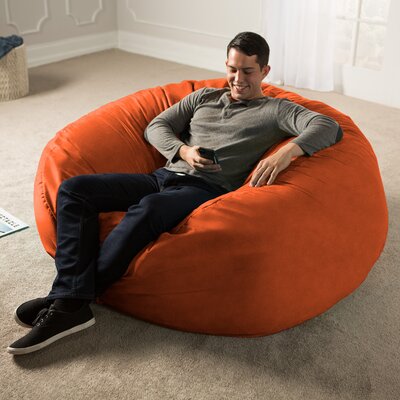 Saxx 5 Foot Large Bean Bag Chair w/ Removable Cover by Latitude Run