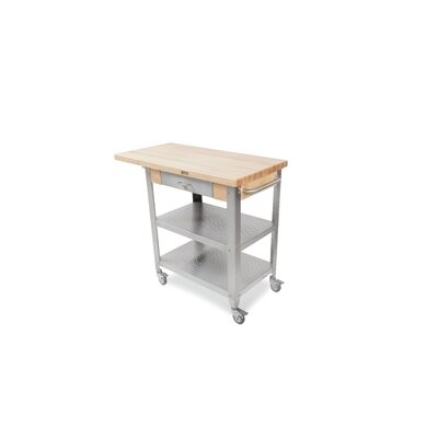 Cucina Elegante Kitchen Cart with Wood Top by John Boos