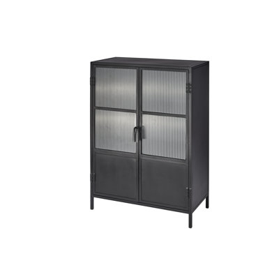 Vitrino Iron 2 - Door Mirrored Accent Cabinet by Jamie Young Company