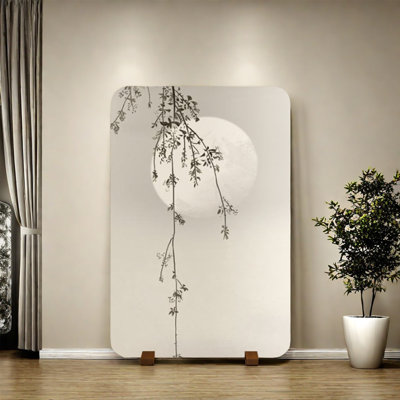 Moonlit Pine Oil Painting Screen by Sleek Surface Designs