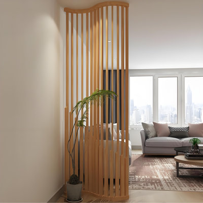 Curved Nan Bamboo Screen Divider by Sleek Surface Designs