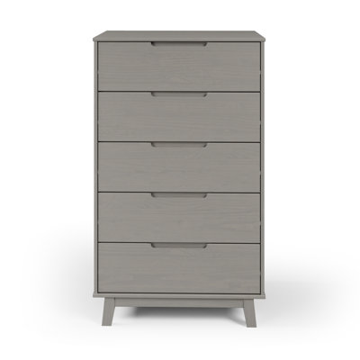 Jerred 5 Drawer Solid Wood Chest by George Oliver