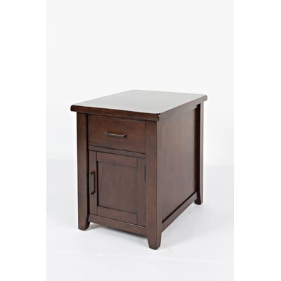 Blythe Solid Wood End Table with Storage by Lark Manor