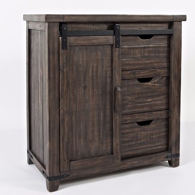 Hemsworth Solid Wood 1 - Door Accent Cabinet