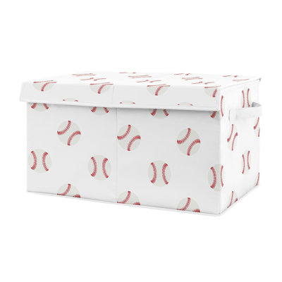 Baseball Patch Storage Fabric Toy Box by Sweet Jojo Designs