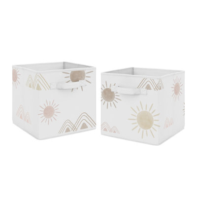 Desert Sun Taupe Fabric Storage Bin by Sweet Jojo Designs by Sweet Jojo Designs