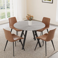 Round Dining Table Set, Modern Kitchen Table with Dining Chairs by George Oliver