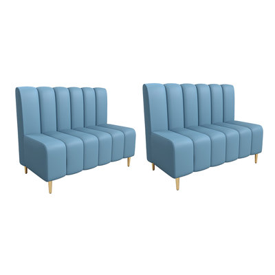 Modern Simple Restaurant Cafe Upholstered Benches Faux Leather Upholstered Bench by Visual card holder