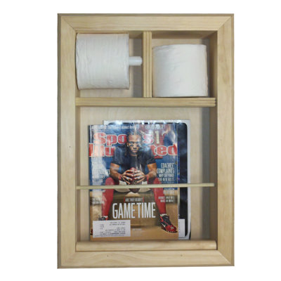 Meridian Toilet Paper Holder Recessed Magazine Rack by Timber Tree Cabinets