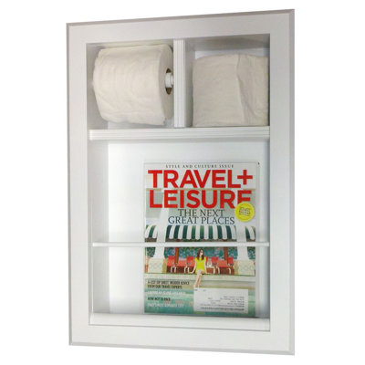 Meridian Toilet Paper Holder Recessed Magazine Rack by Timber Tree Cabinets