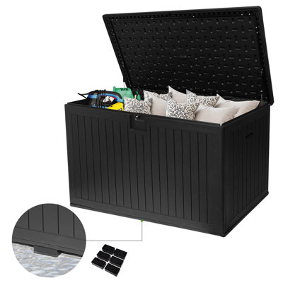 Jaxenor Outdoor Storage Box Waterproof, Extra Large Plastic Outside Deck Box Weatherproof, Resin Pat by Jaxenor