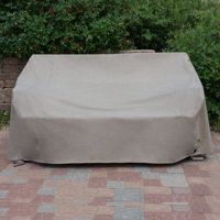 Modern Leisure Garrison Patio Loveseat Cover, Waterproof, 66"L x 40"W x 39"H, Sandstone by Modern Leisure
