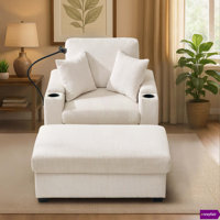 Ayvion 40.75" W Multifunctional Corduroy Sofa with One Ottoman by Wade Logan