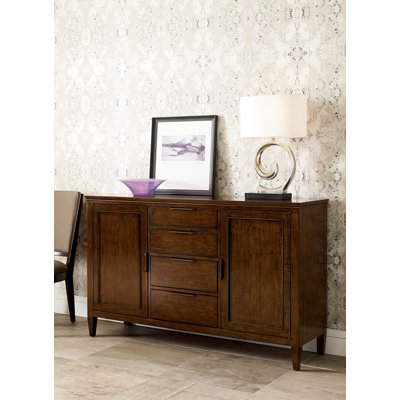 Eliah 62" Wide 3 Drawer Solid Wood Buffet Table by Wildon Home