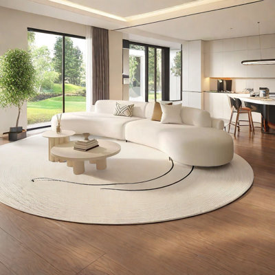 Cream style semi-circular arc negotiating sofa by KANGLY