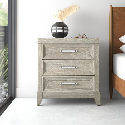 Belmar 3 Drawer Nightstand w/ Stained Drawers by Wade Logan