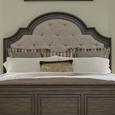 Trelawny Upholstered Arched Panel Headboard by Canora Grey