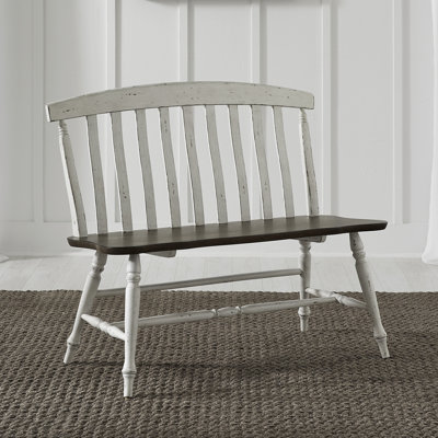 Catriel Slat Back Dining Bench by Rosalind Wheeler