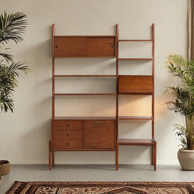 American Style All Solid Wood Premium Bookcase