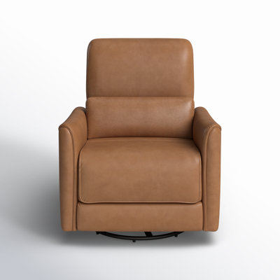 Santo Genuine Leather Swivel Power Recliner