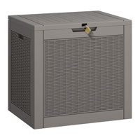 35 Gallon Lockable Storage Box Multi-Purpose Waterproof Outdoor Seat by KAMABOKO