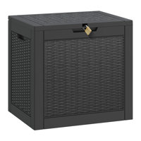 35 Gallon Lockable Storage Box Multi-Purpose Waterproof Outdoor Seat by KAMABOKO