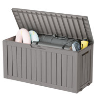 72 Gallons Water Resistant Resin Lockable Deck Box