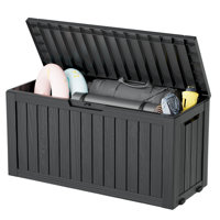 72 Gallons Water Resistant Resin Lockable Deck Box by KAMABOKO