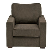 Beaulah Modern Fabric Upholstered Square Arm Living Room Chair by Latitude Run
