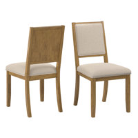 Cipolla Wood Finish Cream Boucle Fabric Dining Chair by Gracie Oaks