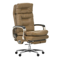 Kinnls Vane Executive Massage Chair – Genuine Leather Elegance, Built-in Footrest Feature, Perfect for High-level Management and Stress Relief