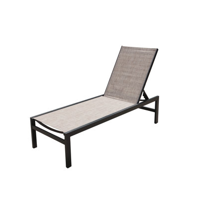 Chaise Lounge Outdoor Aluminum Chaise Lounge Flat Comfortable Patio Chair by Kozyard