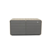 260 Gallon Plastic Deck Box, Large Patio Storage Box With Lock, Wheels & Waterproof Lid by KAQCVIN
