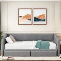 Twin Xl To King Size Upholstered Daybed With Two Drawers by mosaicmotifco