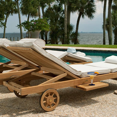 Teak Somerset Chaise Set by Westminster Teak