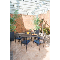 Pilano Outdoor 6-Person Dining Set With 57" x 35" Table