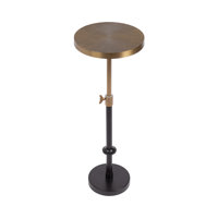 Engles Traditional Adjustable-Height Metal Pedestal Table by Kate and Laurel